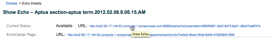 Echo URL to put in email as described
