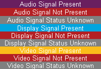 color legend for device signal statuses.