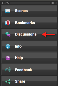 Discussions button in EchoPlayer