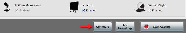 configure button