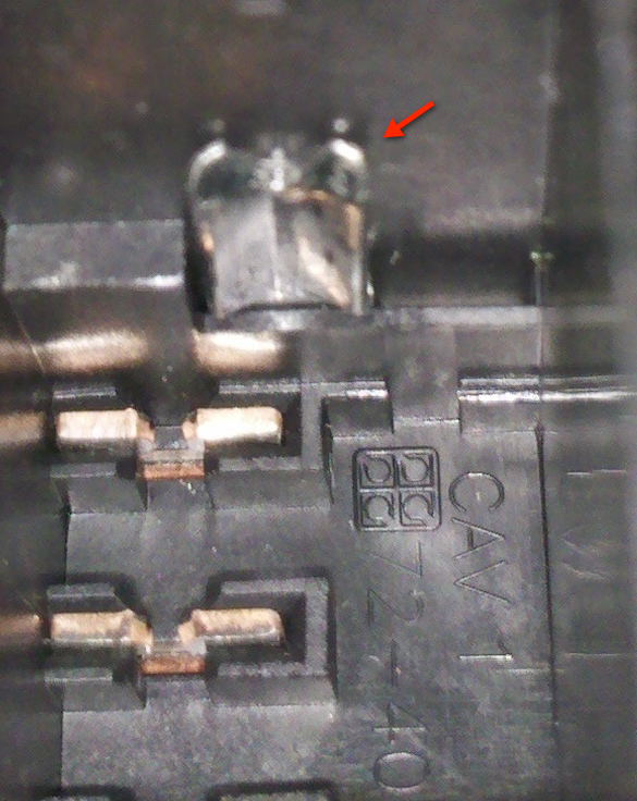 Electrical contact inside power switch assembly